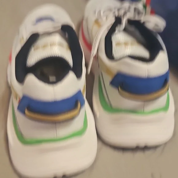 Diadora White with Red and Green Accents Sneakers. Womens 8.5 (Run Small) - Picture 2 of 5
